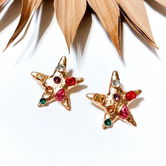 Diamond starfish earrings #954 - Picture 3 of 5